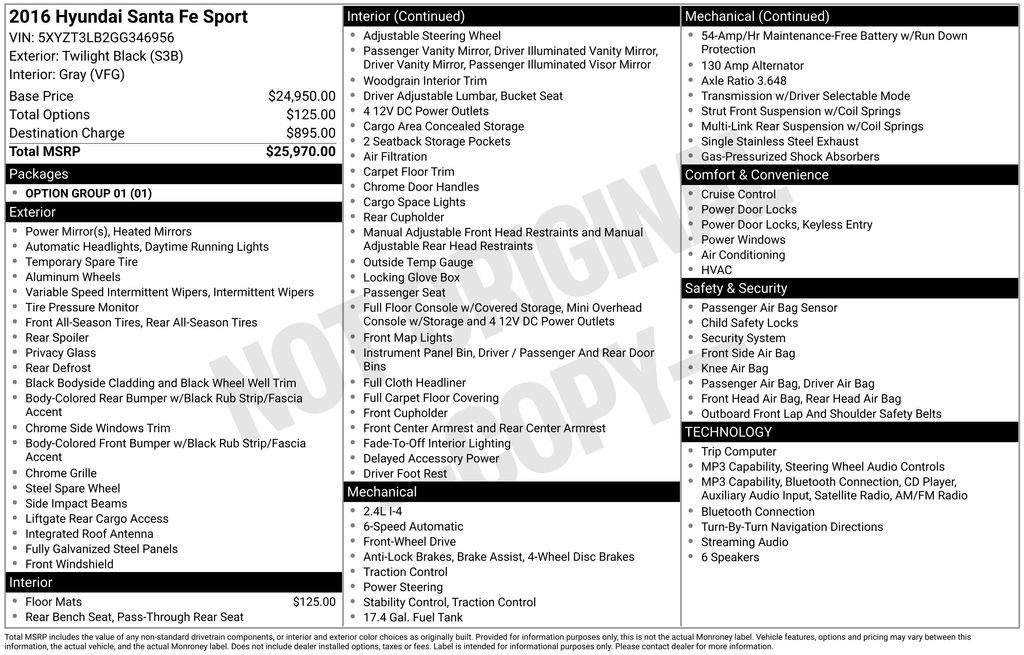 Used 2016 Hyundai Santa Fe Sport image 4