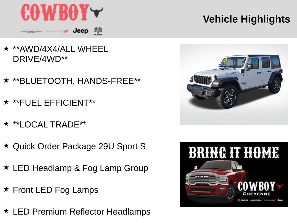 Used 2024 Jeep Wrangler Unlimited w/ LED Headlamp & Fog Lamp Group AWD/4WD image 5