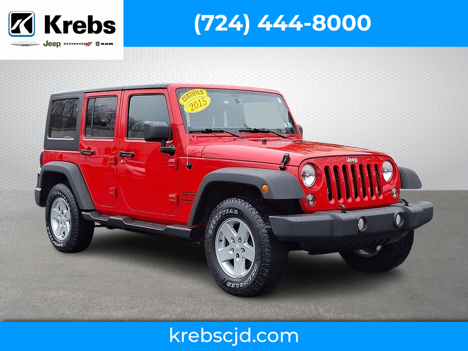 Used 2015 Jeep Wrangler Unlimited Sport w/ Quick Order Package 24S image 1