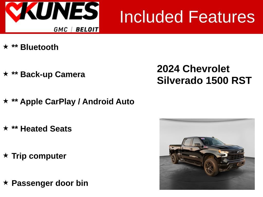 Used 2024 Chevrolet Silverado 1500 RST w/ Z71 Off-Road Package AWD/4WD image 2