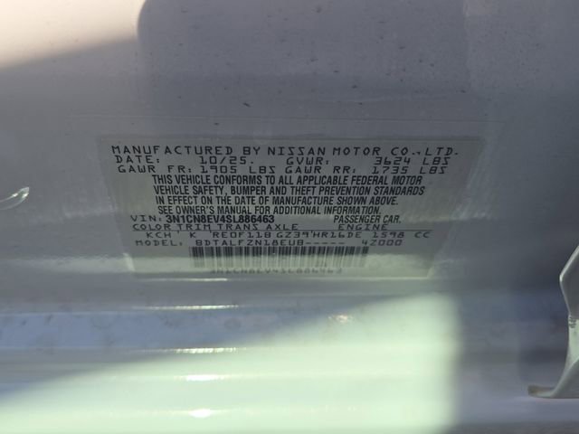 New 2025 Nissan Versa SV w/ Trunk Package image 35