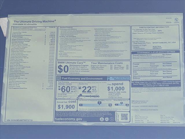 New 2026 BMW X5 xDrive50e w/ Executive Package image 20