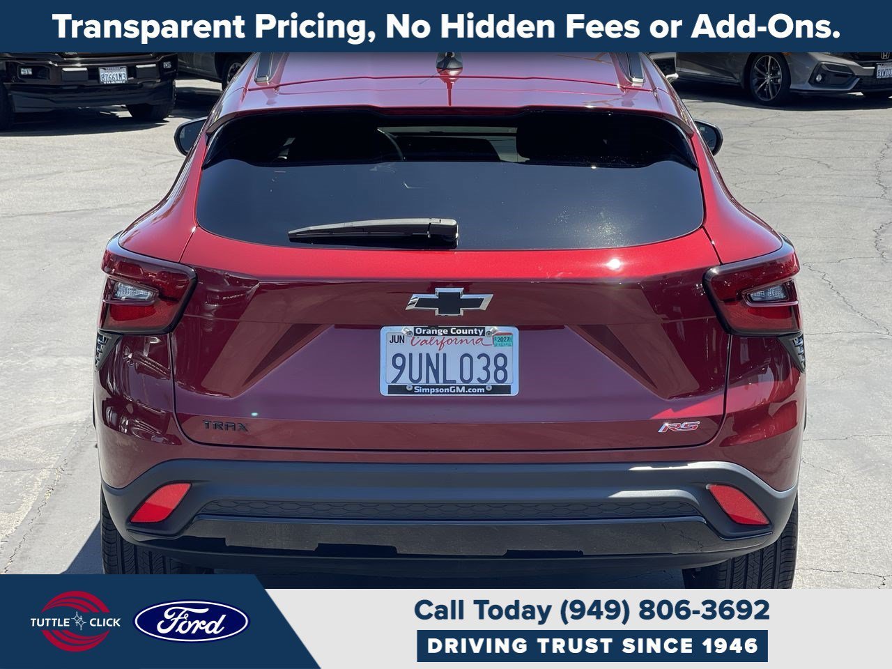 Used 2025 Chevrolet Trax RS w/ Sunroof Package FWD image 7