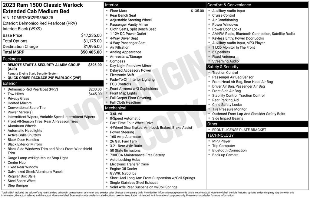 Certified 2023 RAM 1500 Classic Warlock AWD/4WD image 7