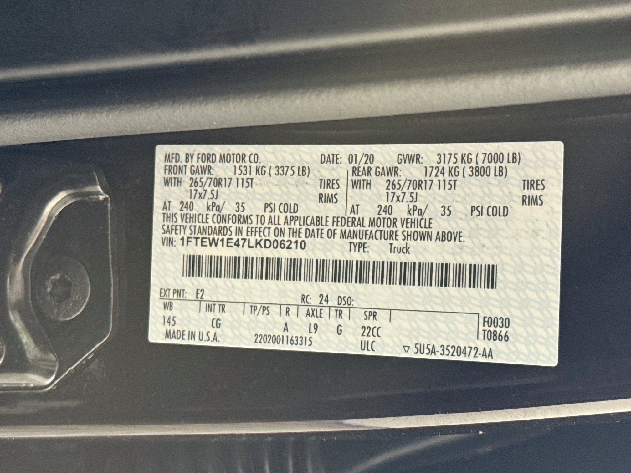 Used 2020 Ford F150 XL w/ Equipment Group 101A Mid AWD/4WD image 36