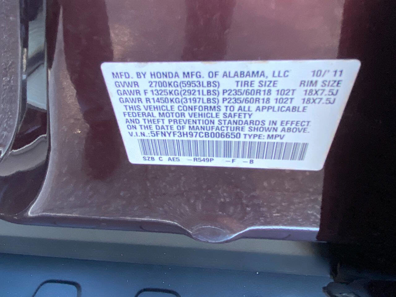 Used 2012 Honda Pilot Touring image 69