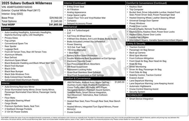 Used 2025 Subaru Outback Wilderness image 20