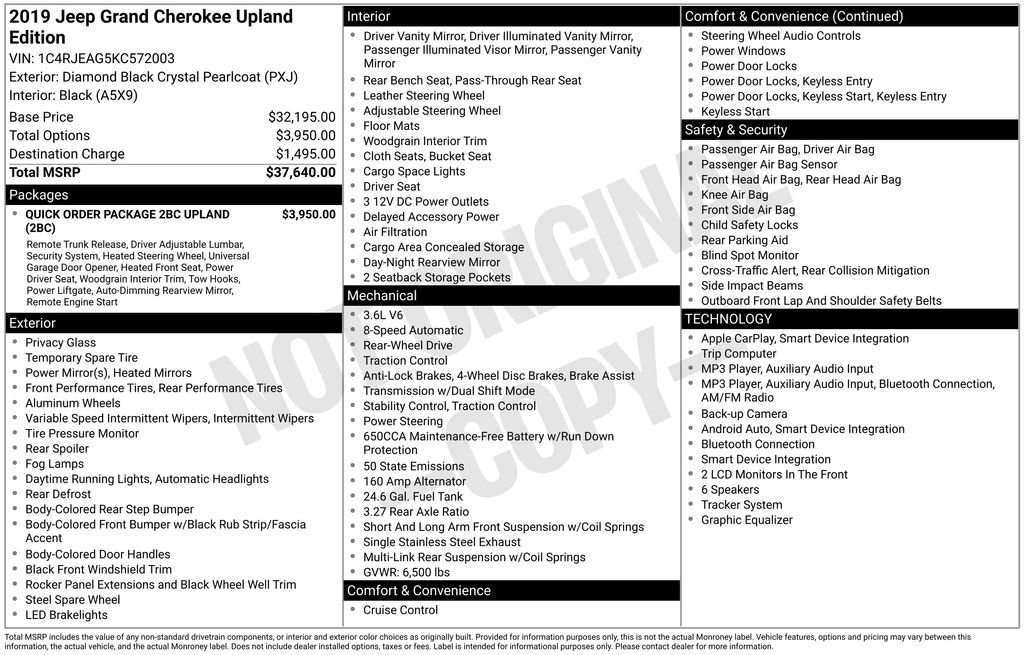 Used 2019 Jeep Grand Cherokee Laredo RWD image 10