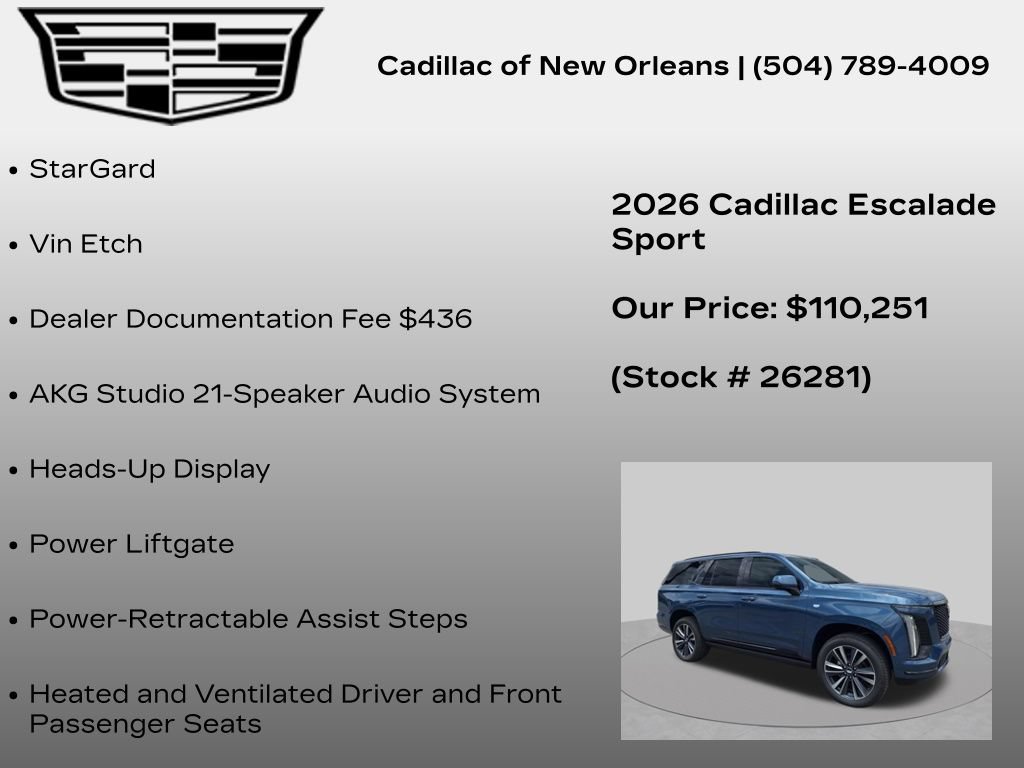 New 2026 Cadillac Escalade Sport AWD/4WD image 7