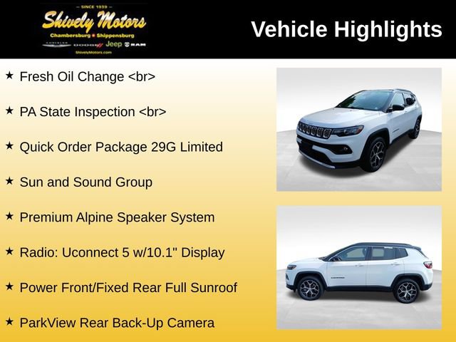 Certified 2024 Jeep Compass Limited w/ Sun and Sound Group AWD/4WD image 7