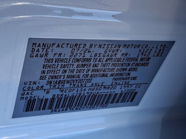 New 2027 Nissan Sentra SL w/ Floor Mat Package FWD image 9