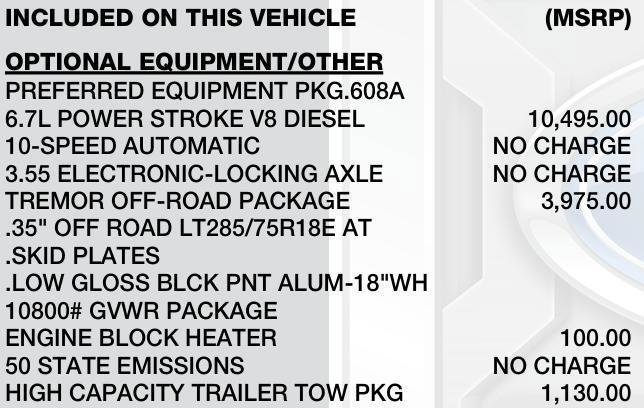 Used 2020 Ford F250 Lariat w/ Tremor Off-Road Package AWD/4WD image 98