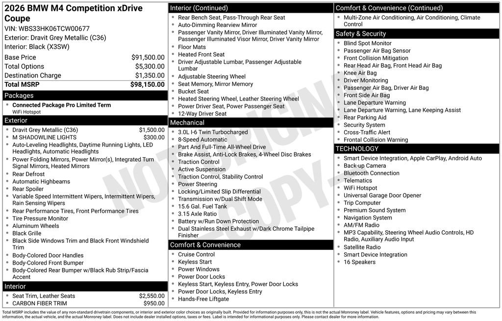 Used 2026 BMW M4 xDrive Competition image 27