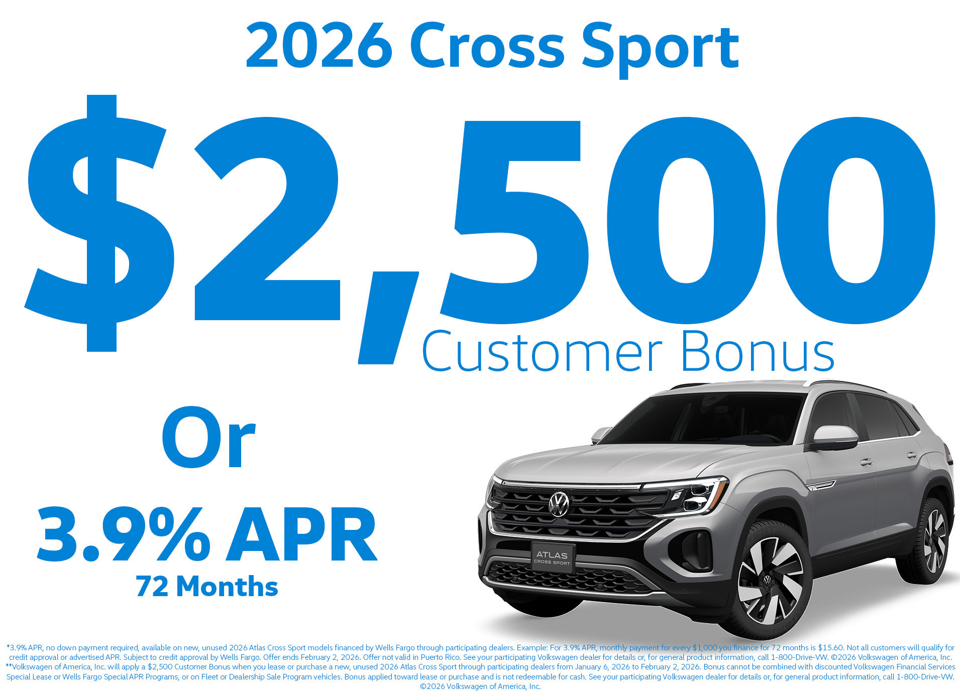 New 2026 Volkswagen Atlas Cross Sport SEL Premium R-Line image 3