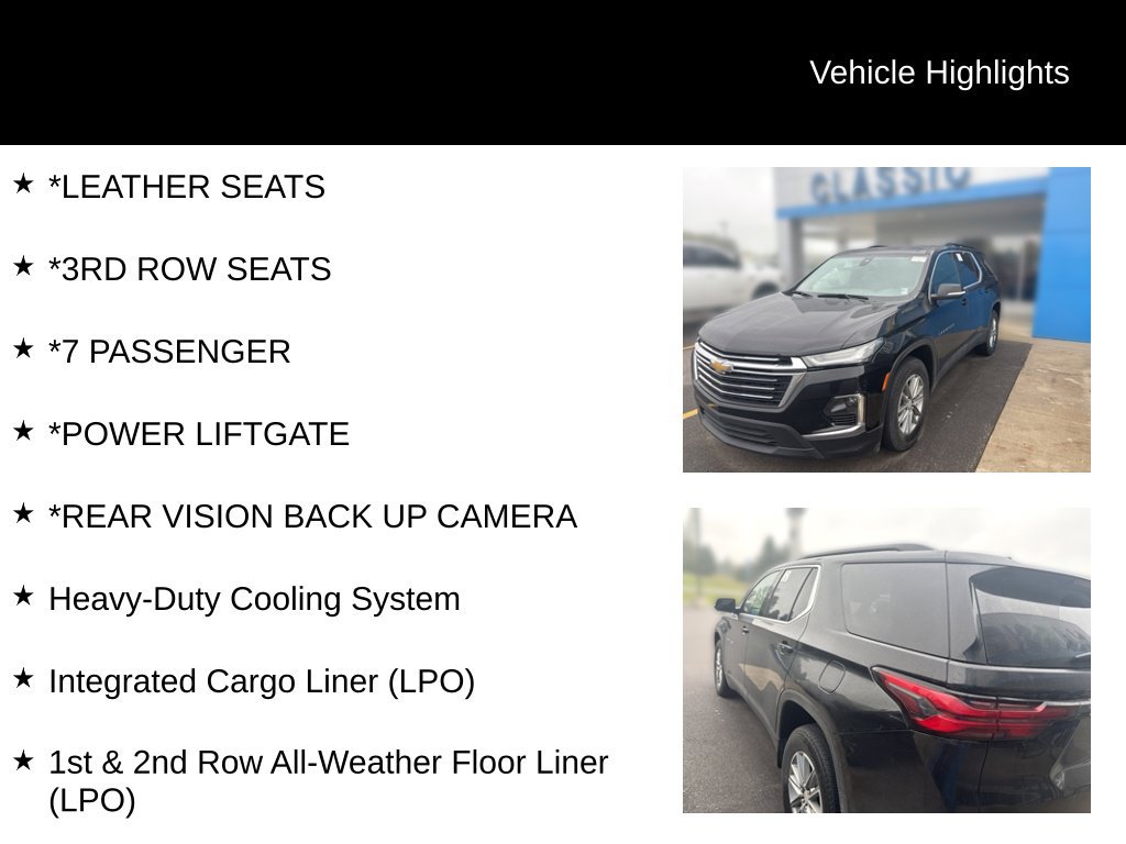 Used 2023 Chevrolet Traverse LT w/ LPO, Floor Liner Package AWD/4WD image 12