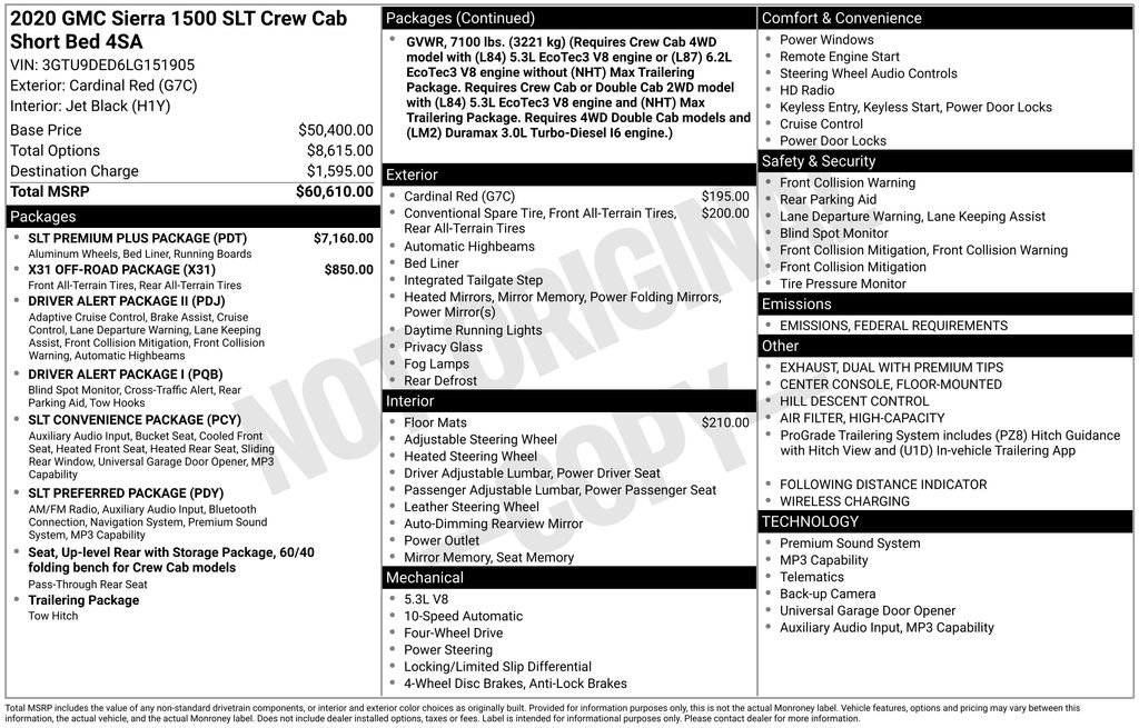 Used 2020 GMC Sierra 1500 SLT w/ SLT Premium Plus Package image 2