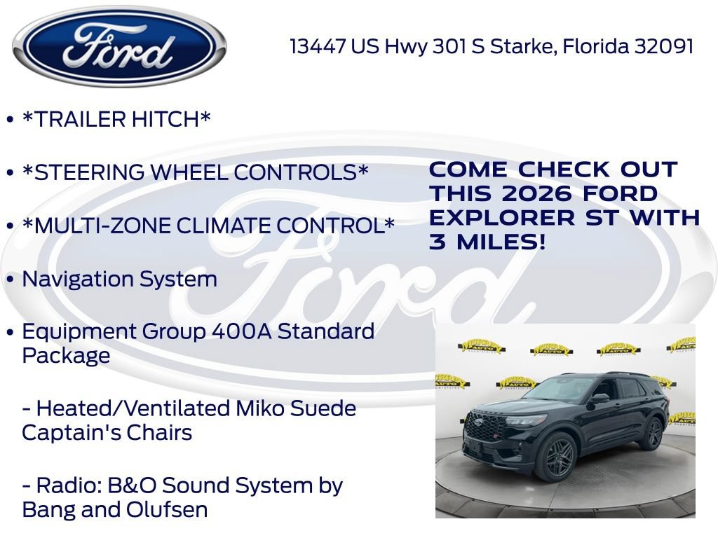 New 2026 Ford Explorer ST w/ Sun And Sound Package RWD image 15