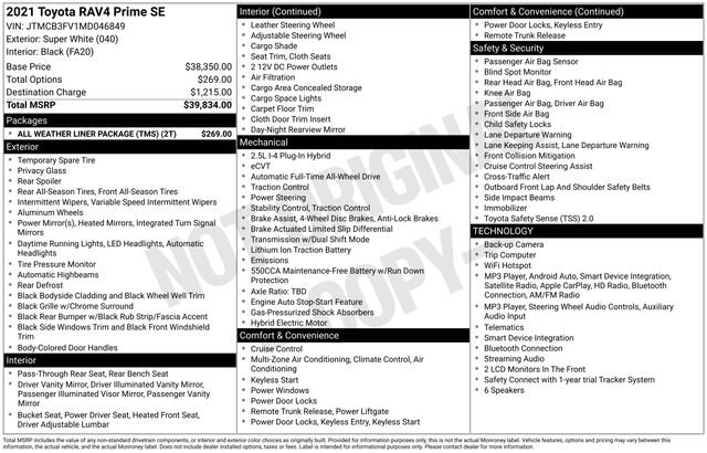 Certified 2021 Toyota RAV4 SE AWD/4WD image 34