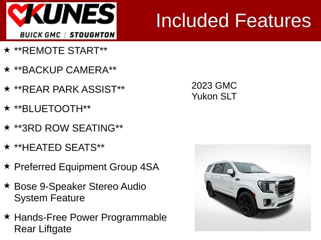 Used 2023 GMC Yukon SLT image 2