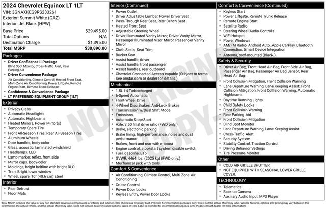 Used 2024 Chevrolet Equinox LT image 30