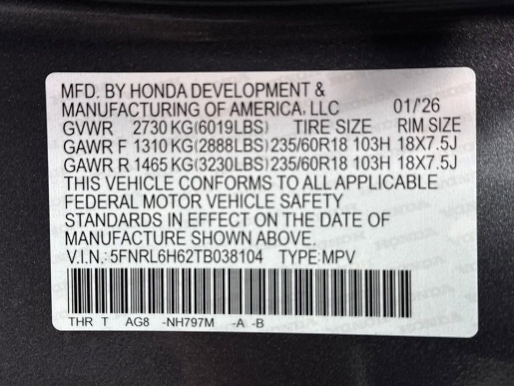 New 2026 Honda Odyssey EX-L image 27