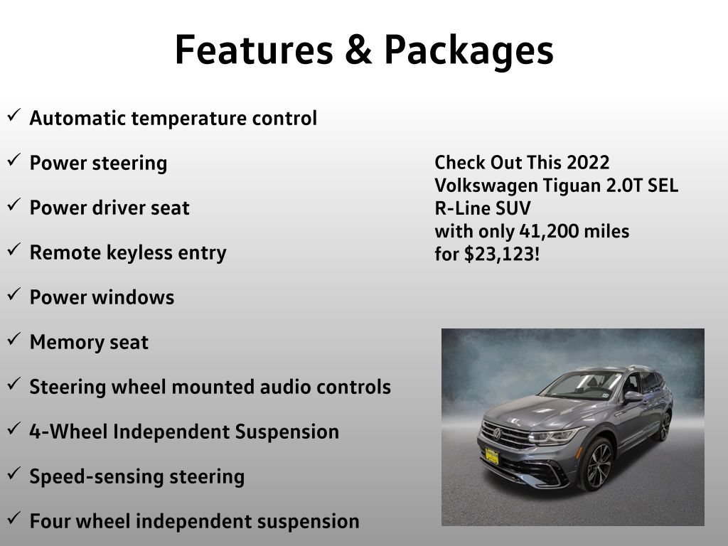 Used 2022 Volkswagen Tiguan SEL R-Line AWD/4WD image 8