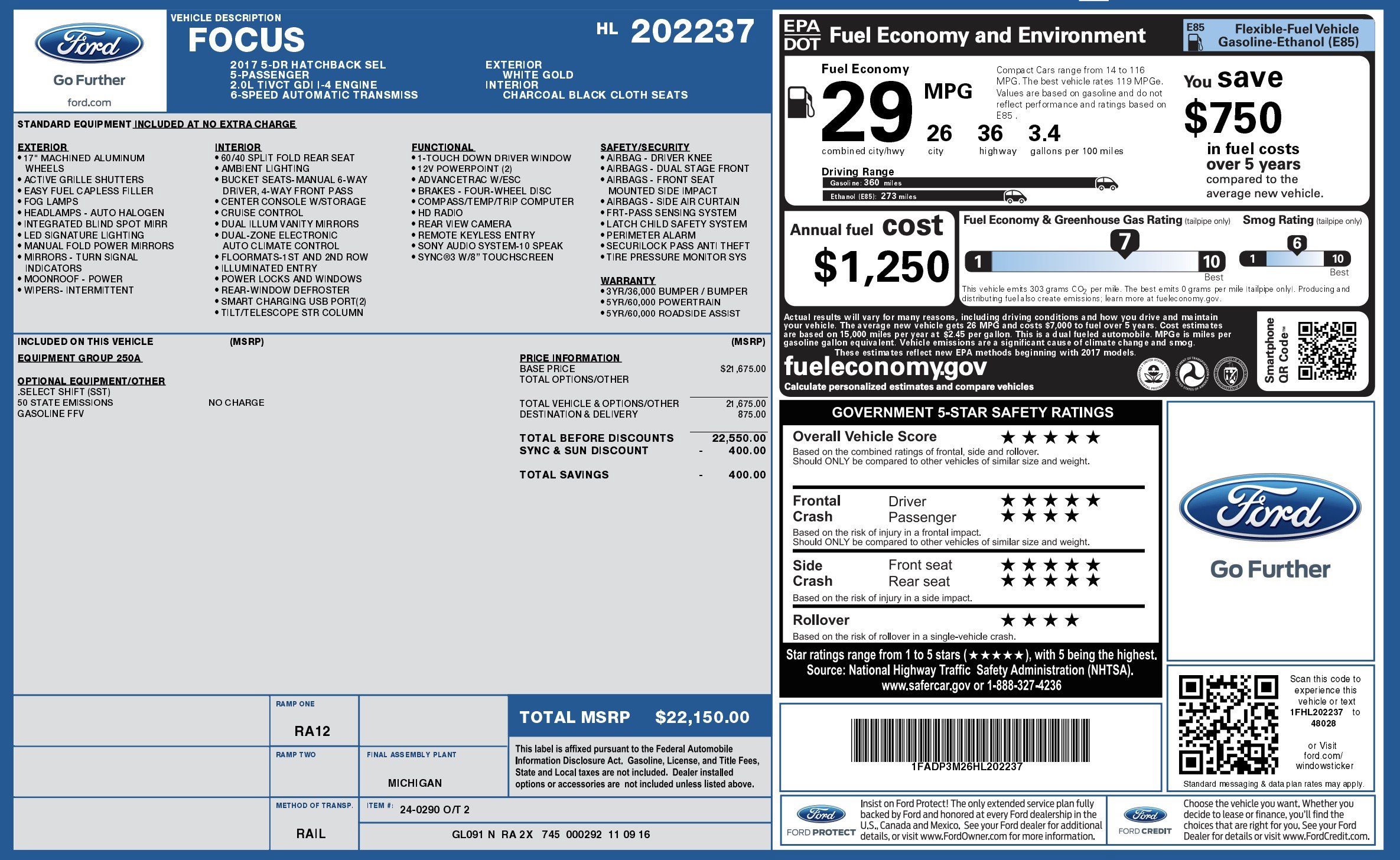 Used 2017 Ford Focus SEL FWD image 4