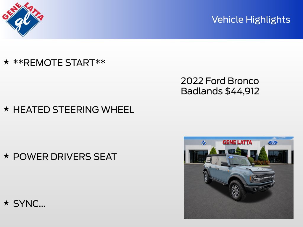 Certified 2022 Ford Bronco Badlands AWD/4WD image 35