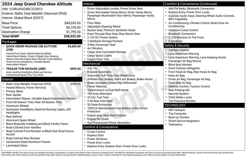 Used 2024 Jeep Grand Cherokee Altitude AWD/4WD image 40