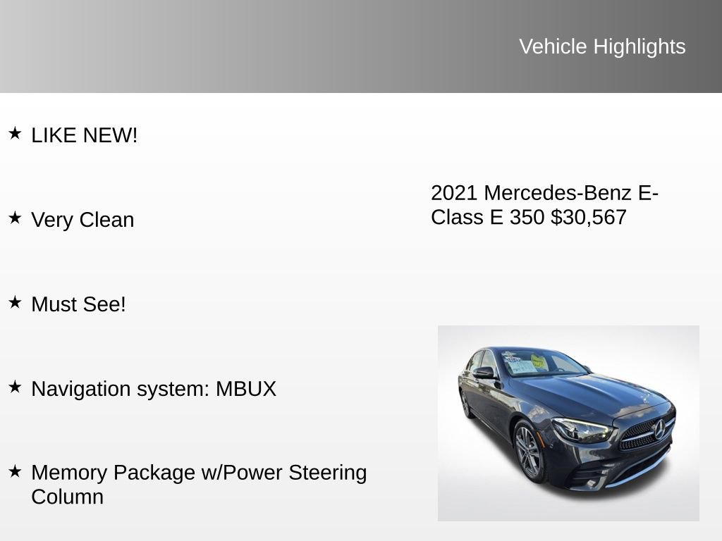 Used 2021 Mercedes-Benz E 350 Sedan w/ Premium Package image 12