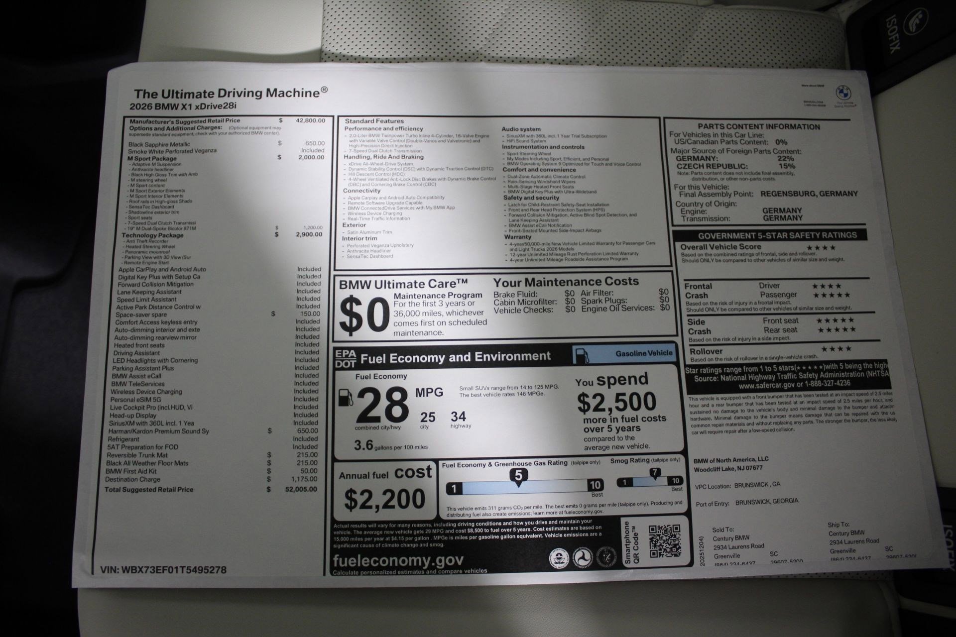 Used 2026 BMW X1 xDrive28i w/ Technology Package AWD/4WD image 20