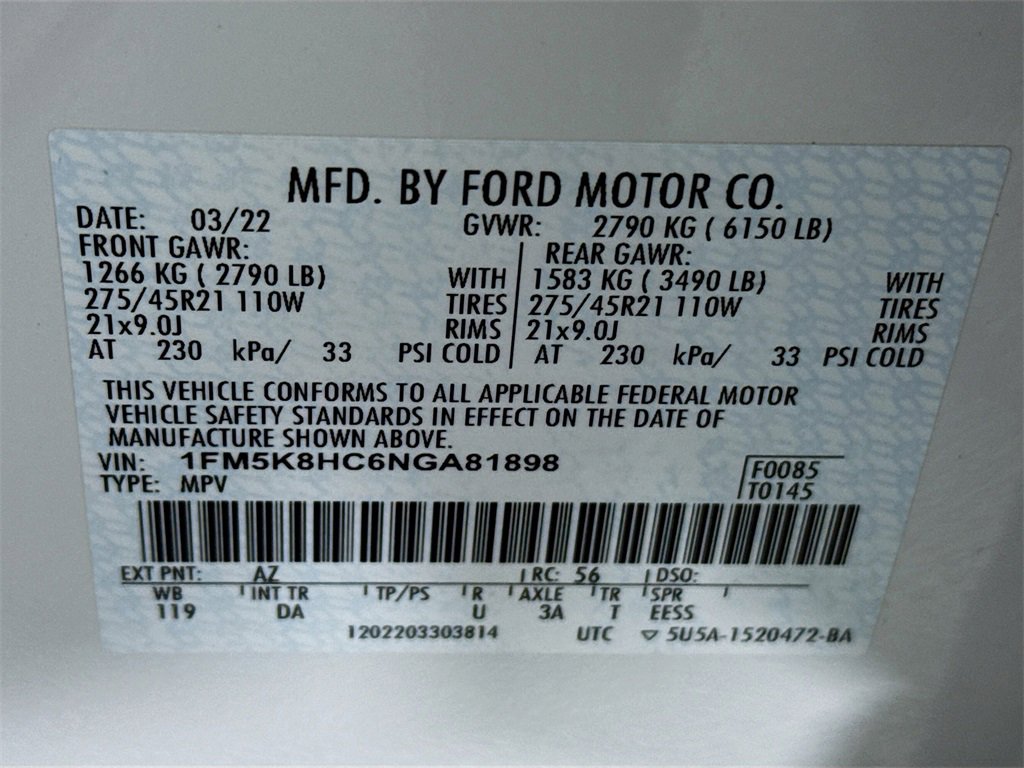 Used 2022 Ford Explorer Platinum w/ Equipment Group 601A image 26