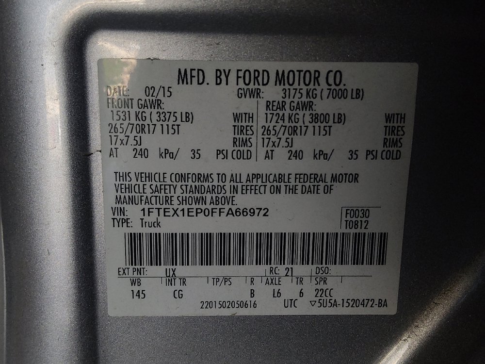 Used 2015 Ford F150 XL w/ Equipment Group 101A Mid AWD/4WD image 33