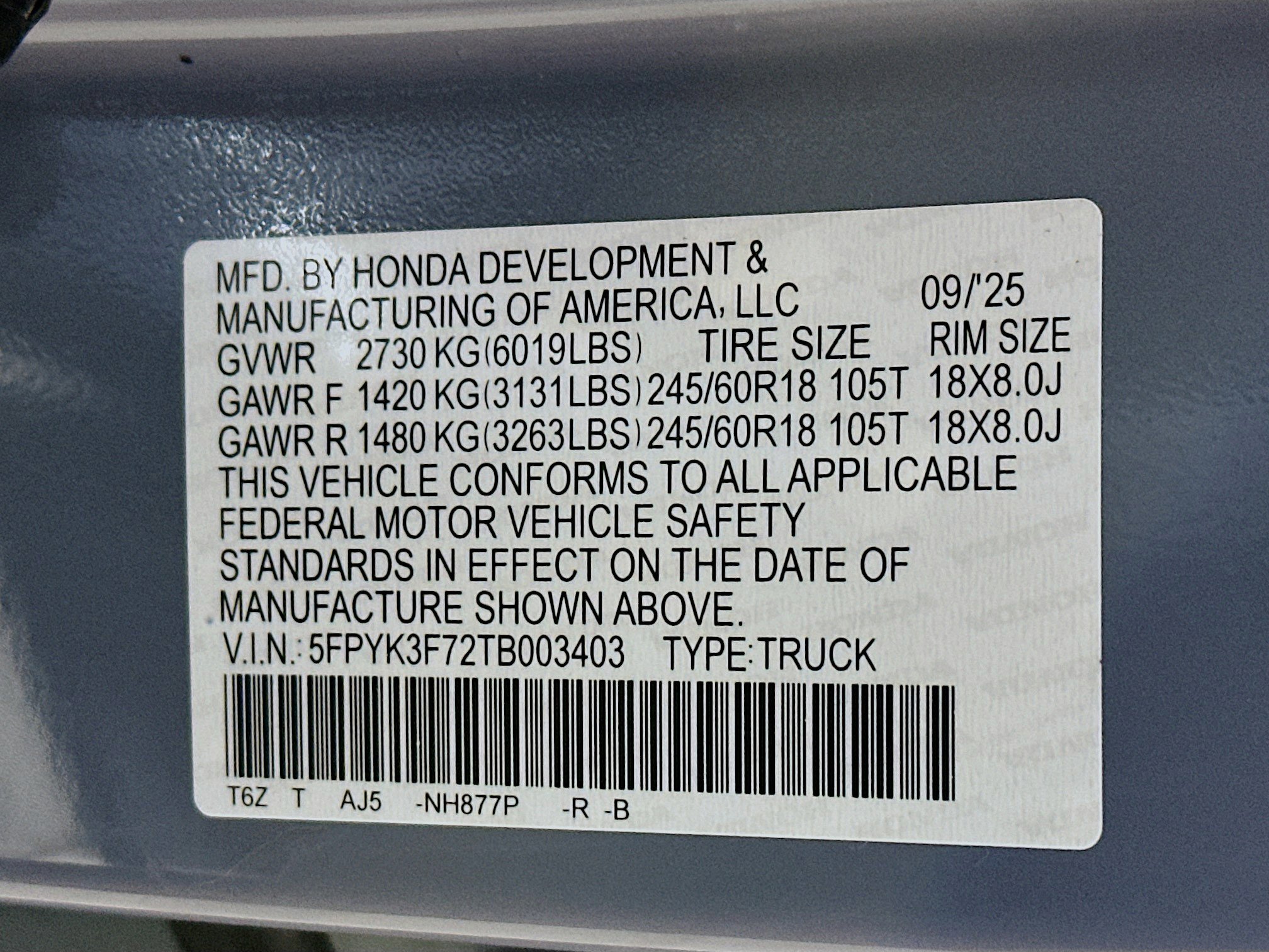 New 2026 Honda Ridgeline TrailSport+ image 31