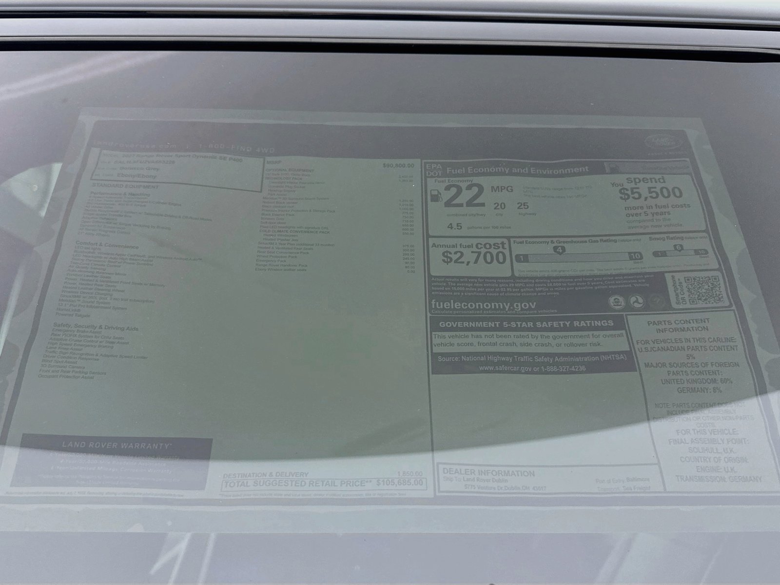 New 2027 Land Rover Range Rover Sport Dynamic SE AWD/4WD image 49
