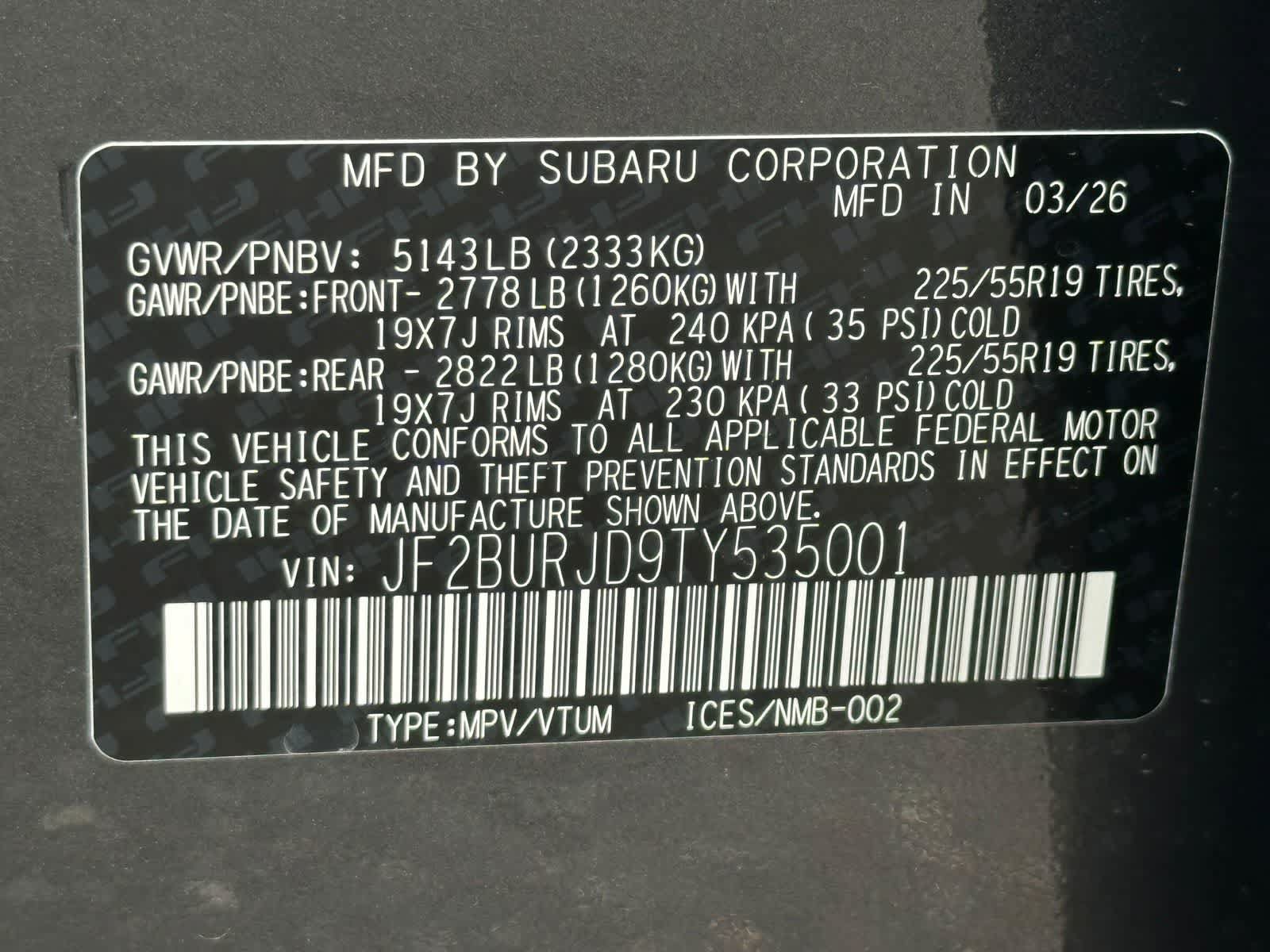 New 2026 Subaru Outback Touring XT AWD/4WD image 33
