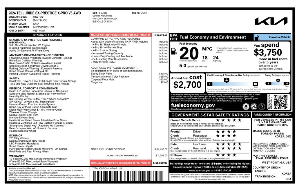 Used 2024 Kia Telluride SX Prestige X-Pro image 4