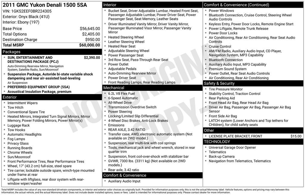 Used 2011 GMC Yukon Denali AWD/4WD image 10