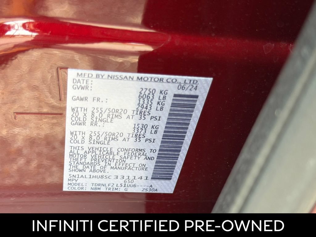 Certified 2025 INFINITI QX60 Autograph w/ Cargo Package AWD/4WD image 39