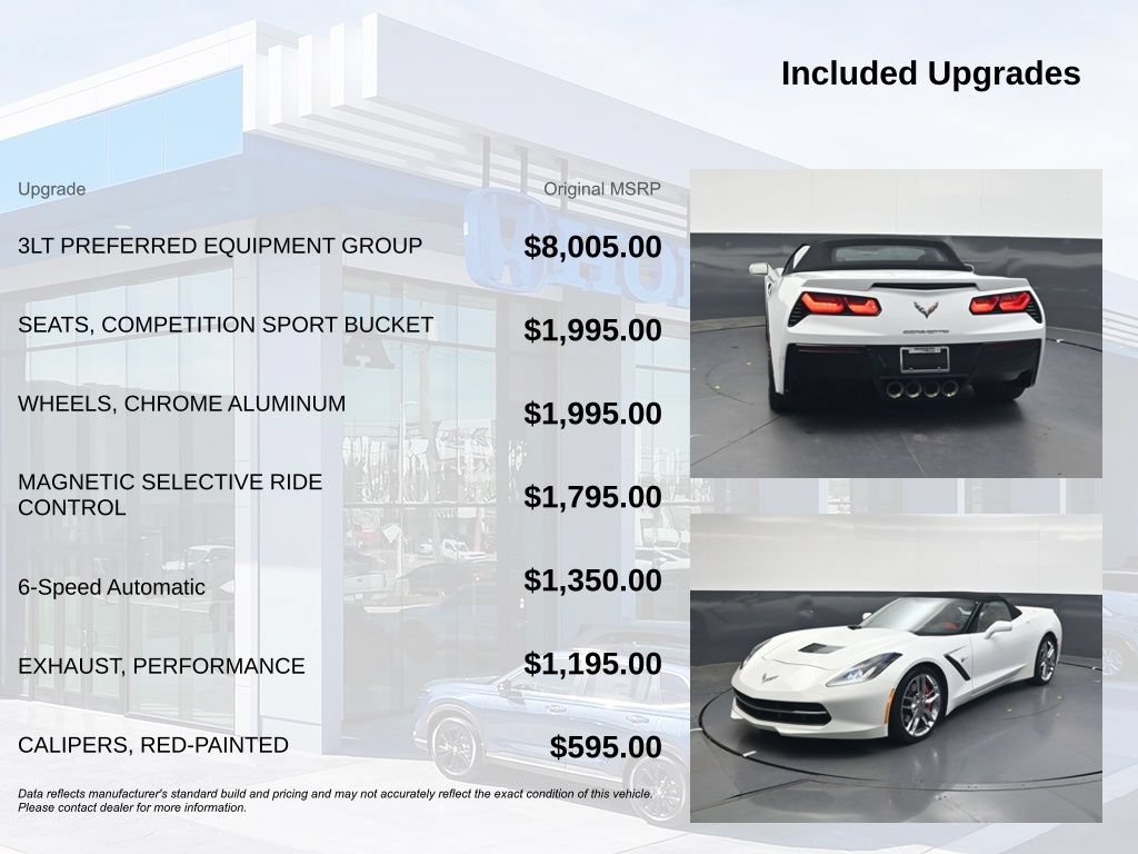 Used 2014 Chevrolet Corvette Stingray Convertible w/ 3LT Preferred Equipment Group RWD image 5