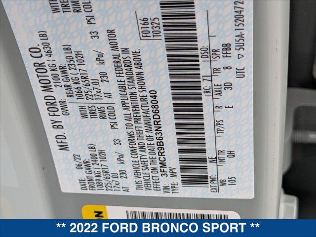 Certified 2022 Ford Bronco Sport Big Bend image 21