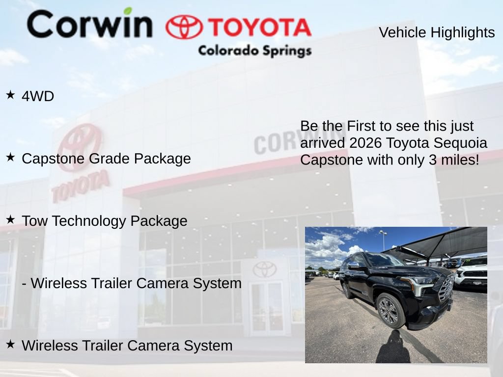 Used 2026 Toyota Sequoia Capstone w/ Tow Technology Package AWD/4WD image 4