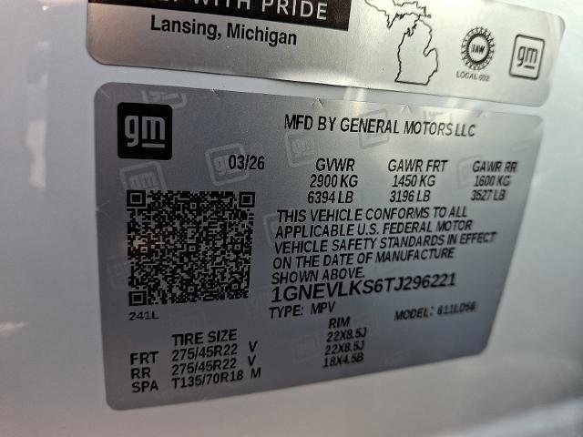 New 2026 Chevrolet Traverse RS w/ LPO, Floor Liner Package image 11