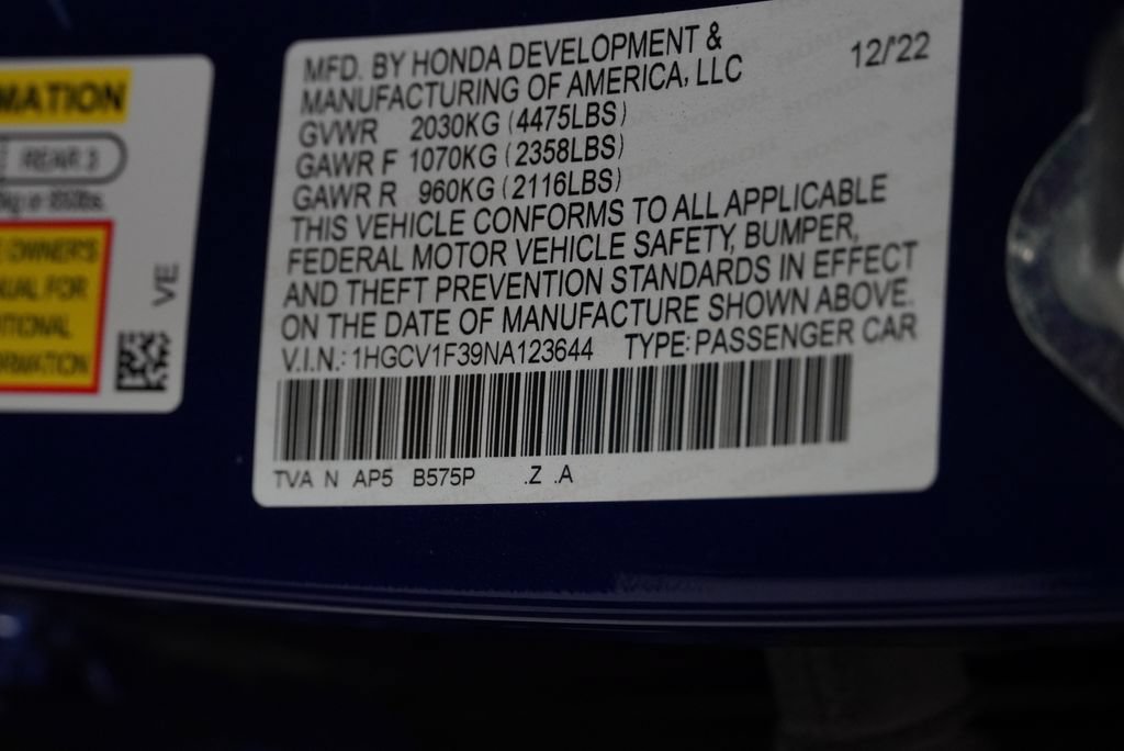Used 2022 Honda Accord Sport image 51