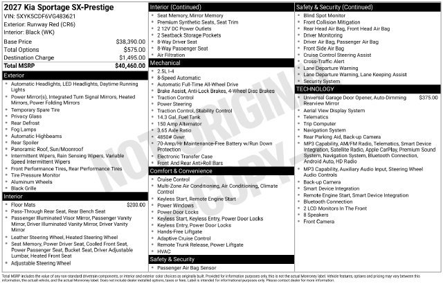 New 2027 Kia Sportage SX AWD/4WD image 30
