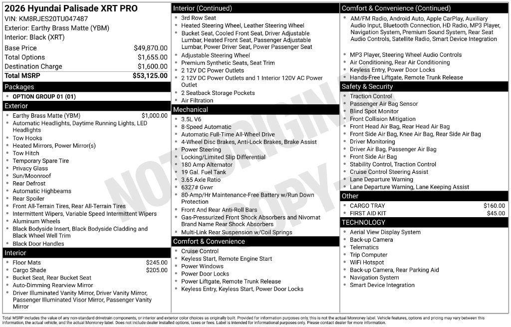 New 2026 Hyundai Palisade XRT Pro AWD/4WD image 29