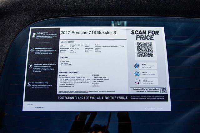 Used 2017 Porsche 718 Boxster S RWD image 22