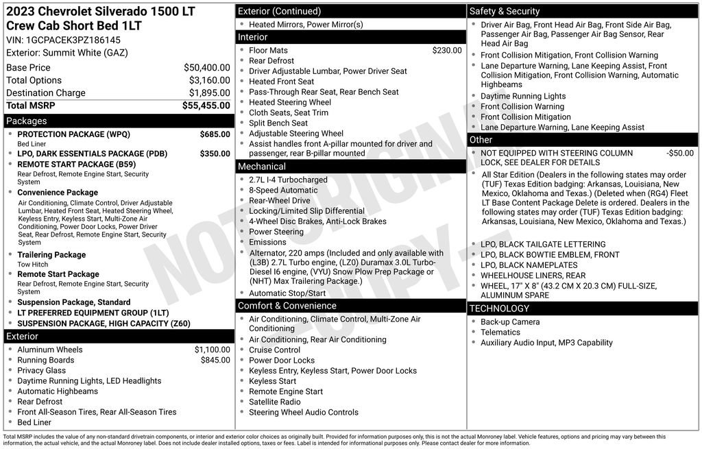 Used 2023 Chevrolet Silverado 1500 LT w/ Protection Package RWD image 40