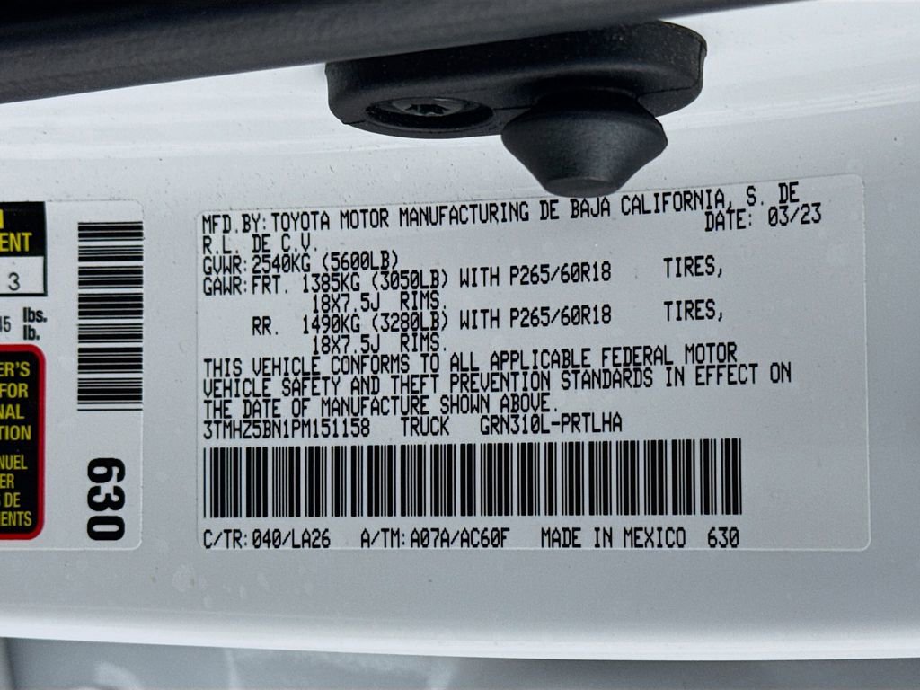 Used 2023 Toyota Tacoma Limited w/ Black Out Package (TMS) image 31