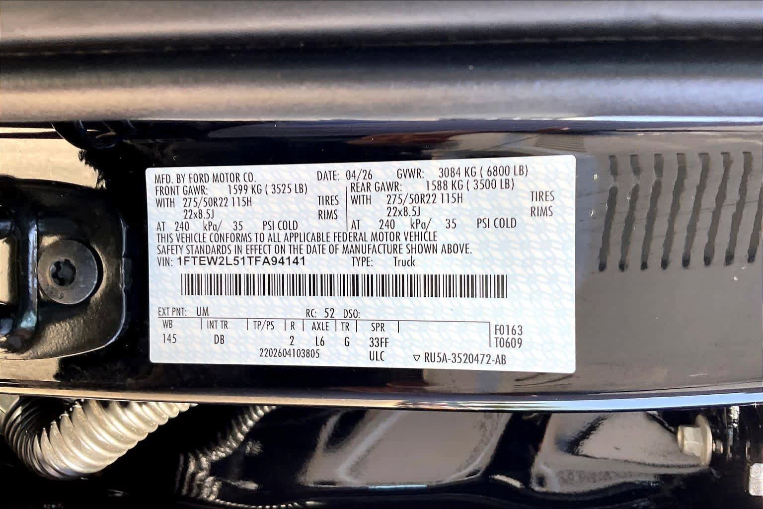 New 2026 Ford F150 STX w/ F-150 LOBO Package AWD/4WD image 21